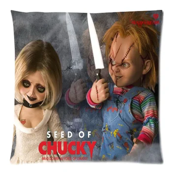Vaiko Žaisti&Nuotaka Chucky&Seed of Chucky Du Pusėje Atspausdintas Mesti Pagalvės užvalkalą&Medvilnės Skalbiniai Pagalvėlė Padengti 17.7X17.7