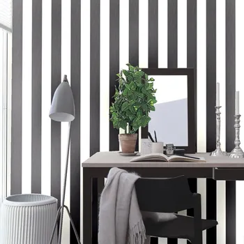 Beibehang Šiuolaikinės juoda ir balta, vertikali juostelė lipdukas vandeniui tapetai kambarį valgomasis eilėje foną