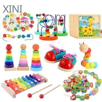 Kūdikių Švietimo Žaislai, Mediniai Žaislai, Montessori Ankstyvo Mokymosi Kūdikio Gimtadienio, Kalėdų, Naujųjų Metų Dovana Žaislai Vaikams GYH