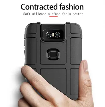 Prabanga Šarvai Silikoninis Telefono dėklas Skirtas Asus ZenFone 6 ZS630KL Minkštos TPU atsparus smūgiams Apsaugos Dangtelis Asus ZenFone 6 2019 ZS630KL