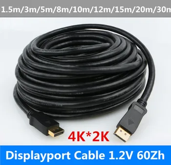 Kabelio Display Port Male su DisplayPort Male VB VB Kabelis 33ft 5M 3m 10M, 20M ATI Dell, HP 3840p*2160p 4k*2k 60Hz 120Hz