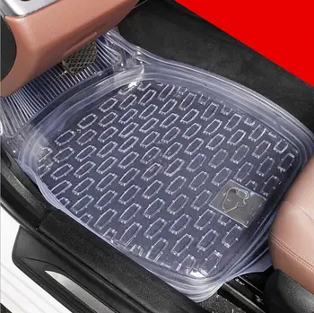 Automobilių bendrojo vandeniui plastikinis koja koja skaidraus plastiko gumos latekso kilimėliai environme PVC automobilių aplinkos apsaugos