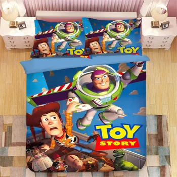 Žaislų Istorija Lotso Sumedėjusių king size šalikas patalynės komplektas berniukams visu dydžiu antklode padengti 4pc miegamojo puošimas 3d atspausdintas dovanų