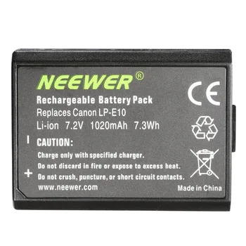 Neewer Vertikalus Baterijos Rankena su 2 vnt LP-E10, Baterijos Pakeitimo Canon EOS 1100D / 1200D / 1300D/ Rebel T3 / T5 / T6