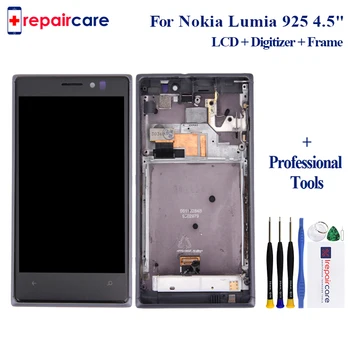 Dėl Nokia Lumia 925 Ekranas LCD Touch Screen Asamblėjos +Rėmelis Juodas 