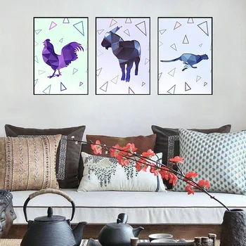 Drobė paintng namų puošybai animacinių filmų abstrakčiai gyvūnų plakatai sienos menas nuotraukas kambarį kambario dekoro