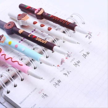 5vnt/daug Šokolado, sausainių dizaino gelio dažų roller rašikliai Mielas raštinės reikmenys parašą pen Biuro medžiagos, mokyklinės prekės (tt-2980)