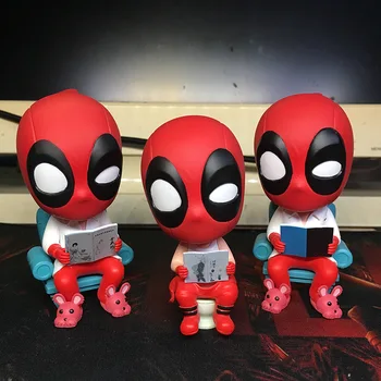 3 Stilius Juokingas Deadpool Svarstymą, Sofos Nuplovimo wc Versija Mielas Paveikslas Modelis, Žaislai