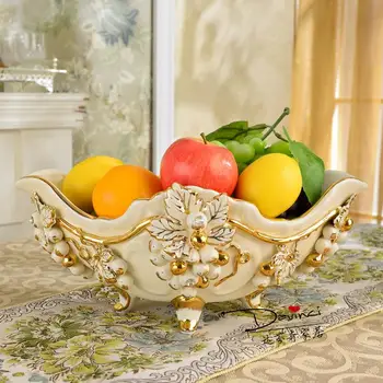 Vaisių dubenį Europos vaisių rinkinys kambarį prabangių apdailos keramika vaisių plokštė Nuotakos Vestuvių Dovana