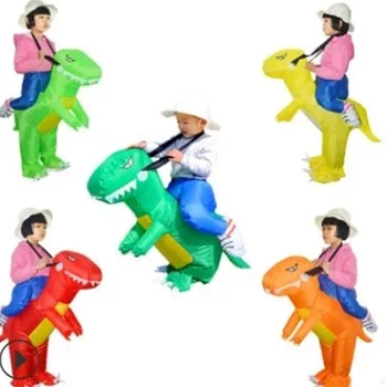 Važiuoti Kostiumas 2 dydis Pripučiami Dinozaurą T-Rex Išgalvotas Suknelė mergaitėms, Vaikams helovinas Kostiumas Dragon Šalies Aprangą gyvūnų tematikos cosplay