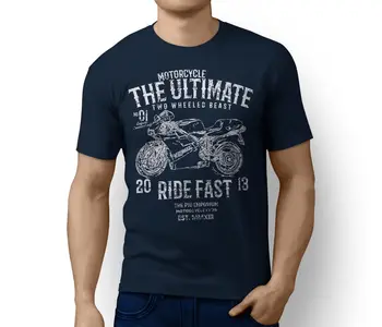 2019 Vasaros T Shirt O-Kaklo Mados Atsitiktinis Aukštos Kokybės Ultimate Italų Motociklų 748 Įkvėptas Motociklo Meno Marškinėliai Printmovie