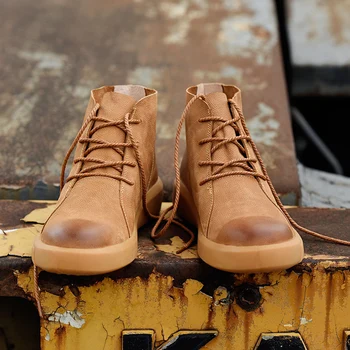 Mados vyriški batai rudens-žiemos atsitiktinis odiniai batai vyrų didelis dydis-38-47 armijos įkrovos vyras darbo batų kariniai batai vyrams