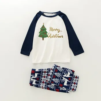 2020 Šeimos Kalėdų Pižama Nustatyti Suaugusiųjų Vaikų Pižamos Medvilnės Baby Romper Šeimos Sleepwear Kalėdos Šeimos Derinti Drabužius Karšto