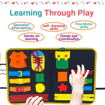 Užimtas lentų Vaikų Mokymo Ugdymo Jutimo Valdybos Sagtis Manė, Mokymosi Žaislai
