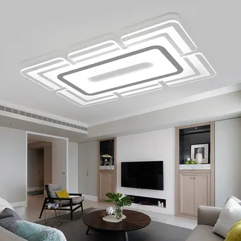 LED Ultra-plonas lubų lempa 1.2 m stačiakampio formos Dangaus Miestas kambarį lempos šiuolaikinės paprasta, miegamojo, koridoriaus lempa