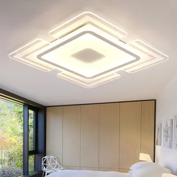 LED Ultra-plonas lubų lempa 1.2 m stačiakampio formos Dangaus Miestas kambarį lempos šiuolaikinės paprasta, miegamojo, koridoriaus lempa