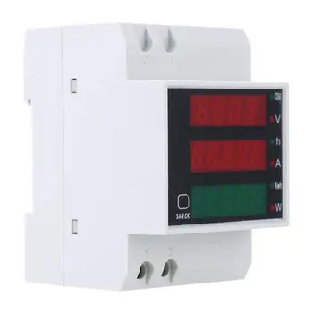 AC 200-450V galios matuoklis DIN bėgelio tipas skaitmeninis ekranas ammeter voltmeter