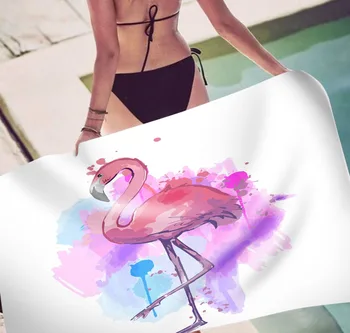 70x150cm mikropluošto flamingo 3D skaitmeninis spausdinimas pajūrio baseinas, paplūdimio rankšluostį absorbentas greitai-džiovinimo rankšluostį skara kelionės kilimėlis