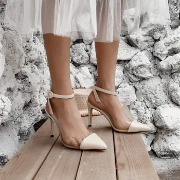 Negabaritinių aukštakulniai sandalai moterims bateliai moteris vasarą ponios Tipup slimheeled sandalai