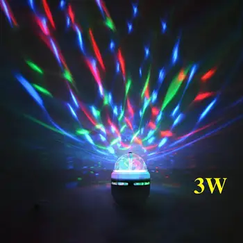 Litake E27 3W Auto Sukasi RGB LED Disco disco lemputės Scenos Apšvietimo efektas Lempa Šalis Festivalis Vestuvių Dekoravimas