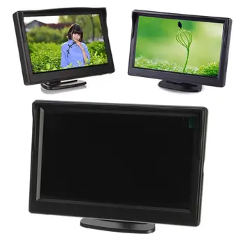 5 Colių TFT LCD Automobilio Galinio vaizdo Monitorius + 2 Stovėti kitoje pusėje Atsarginė Kamera, VCR, DVD