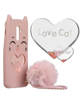3D Meilės Katė rožinė atveju, Samsung Galaxy A6 Plius 2018