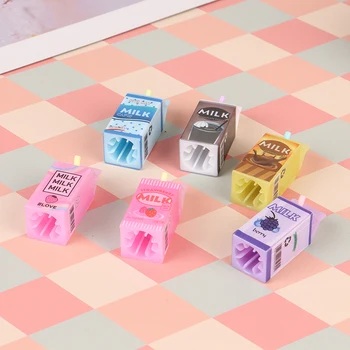 1:12 Miniatiūriniai Lėlių Mini Dervos Pakuotėje Pieno Modelį, Virtuvės Reikmenys, Žaislai