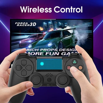 Vinsic Wireless/Wired Gamepad Kreiptuką Valdytojas Rankena PlayStation 4 Dviguba Vibracija Variklio Anti-slip Danga, Skirta PS4 Valdytojas
