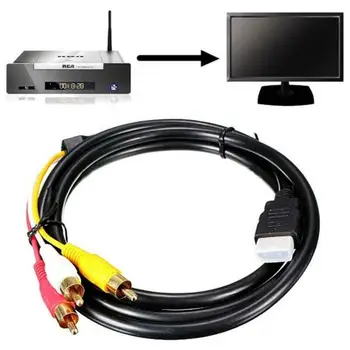 5 Pėdų 1080P HDTV Konverteris HDMI suderinamus Vyras į 3 RCA Audio Veda Laidas PS4 Projektoriaus Vaizdo Jungtis, Component Kabelis