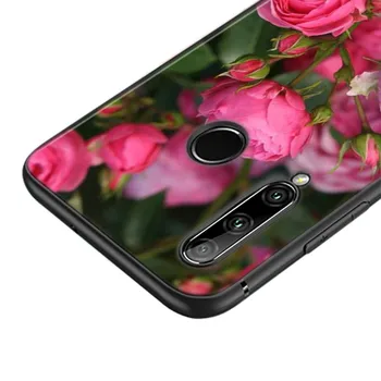 Silikono Padengti Rožė, Bijūnas Gėlę Huawei P Smart Z S Plius 2019 2020 Nova 2i 2 Lite 3, 3e 4 4e 5 5i 5T 7i Telefono dėklas