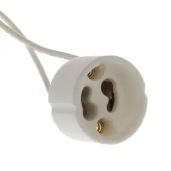 Geriausia Qualtiy Keramikos GU10 Lempos Lizdas Bazinė LED lemputė GU10 turėtojas bazės 15 CM, kabelio jungtis, Greitas pristatymas, CE VDE