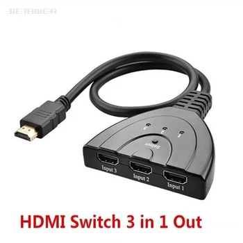 4K*2K 3D Mini 3 Port HDMI Switch 1.4 b 4K Switcher HDMI Splitter 1080P 3 in 1 out Uosto Centru, DVD HDTV Xbox PS3, PS4 10vnt