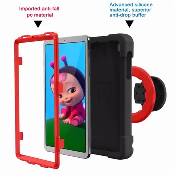360 Rotatio Vaikai Case For Samsung Galaxy Tab 8.4 2020 SM-T307 Dangtis atsparus smūgiams Minkštas EVA Stovėti Atveju 