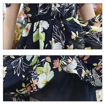 Merginų Paplūdimio Suknelės 2019 Naujas Vasaros Rankovių Princesė Šifono Suknelė Nesimetriškas Šalies Šokių Kostiumas