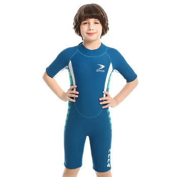 ZCCO 2,5 MM neopreno Trumpas rankovės Hidrokostiumą, Vaikų nardymo kostiumas vaikams Sun-proof Banglenčių norkeling Berniukai & mergaites maudymosi kostiumėlį