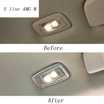 Automobilių stiliaus nerūdijančio plieno Galinės skaitymo šviesos rėmo apdaila apdailos lipdukas Padengti BMW X3 F25 G01 Interjero auto priedai