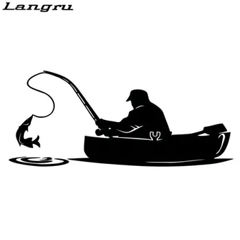 Langru Mados Žvejys Žvejybos Laive Automobilių Lipdukas, Apimantis Kūno Įdomių Vinilo Lipdukai Jdm