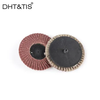DHT&TIS 15pieces 3Inch Roloc Šlifavimo Disko Krašteliu Varantys Šlifavimo Audinio, Vilnos Veltinio Poliravimo Ratas + 1 Turėtojas Metalo elektriniai Įrankiai