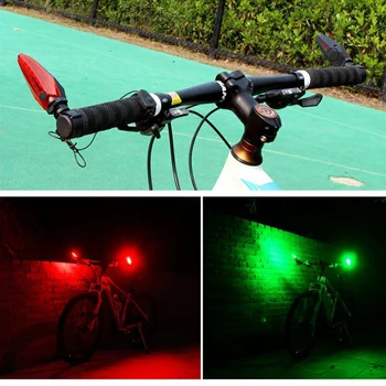 1 Pora Dviračio Rankenos Rankenos Šviesos Bicyle Saugos LED Žibintai Lempa su šlapia Danga USB Įkrovimo Ragai, Signalizacija Įspėjamieji Žibintai fz
