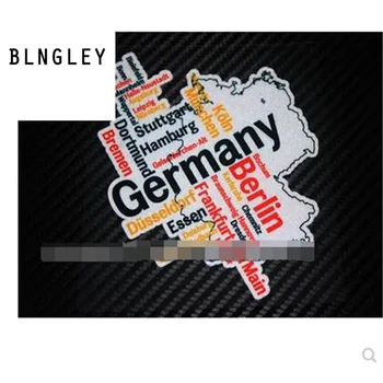 Nauja siunta Europa Vokietija Žemėlapis dizainas atspindi šviesą automobilių lipdukas volkswagen ford focus audi bmw e46 ir tt šalmas automobilių stilius