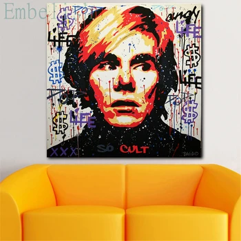 Embelish Šiuolaikinio Namų Dekoro Sienos Menas Nuotraukas Kambarį Andy Warholas Kūrinius HD Spausdinimo Ant Drobės Miegamasis Tapybos Plakatai