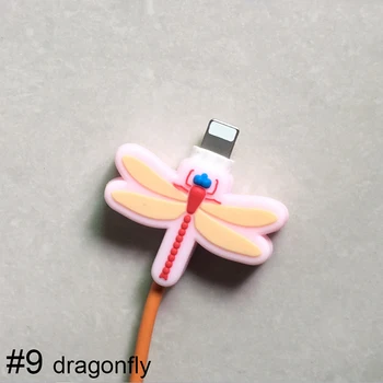 1pc Mielas vabzdžių formos Drugelis USB Įkroviklio Laidą Padengti Laidas Raštas Duomenų Linijos Laidą Protector, iPhone Įkrovimo kabelis