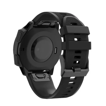 Silikono 26mm 22mm Greito Atleidimo Watchband Wriststrap Garmin Fenix 6X 6S 6 Pro 5X 5 plius S60 Žiūrėti Easyfit Žiūrėti Riešo Juostos