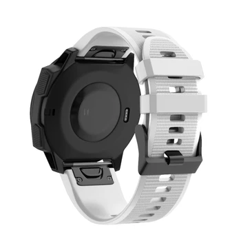 Silikono 26mm 22mm Greito Atleidimo Watchband Wriststrap Garmin Fenix 6X 6S 6 Pro 5X 5 plius S60 Žiūrėti Easyfit Žiūrėti Riešo Juostos