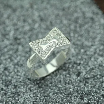 925 sterlingas sidabro žiedas Unikalūs papuošalai žiedas Moterų pinigus apdaila cirkonis sidabro žiedas papuošalų dovana