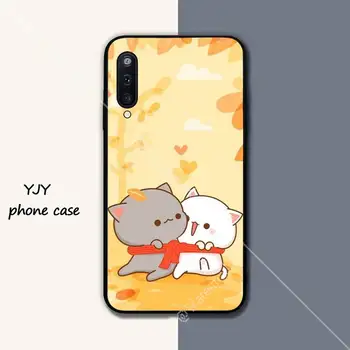 Yinuoda Persikų Cat black soft telefonas case cover for Samsung galaxy A01 A10 A31 A51 A71 A91 A10S A30S m20 funda