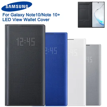 Originalus Samsung LED Peržiūrėti Padengti Smart Telefono dėklas Samsung GALAXY Note10+ Note10 Plius Note10 5G Plonas Flip Case