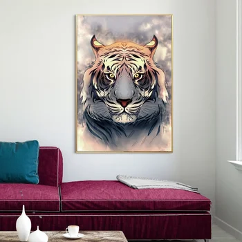 Gyvūnų Plakatas Tigras Drobė Spausdinimo Namų Dekoro Sienos Meno Dekoro Be Rėmelio
