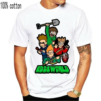 Eddsworld Marškinėliai trumpomis Rankovėmis T-shirt Vyrai Hipster Kpop Medvilnės Didelis Dydis Juokingas T Shirts