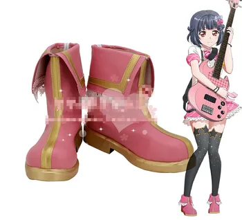 Anime cosplay batų BanG Svajonių batų Poppin'Party rimiri Rožinė batai A